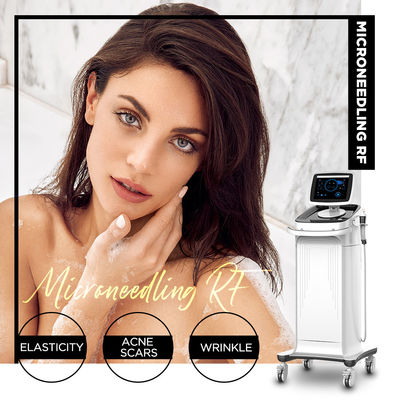 Máquina fraccionaria blanca del RF Microneedling inmóvil para el salón del balneario